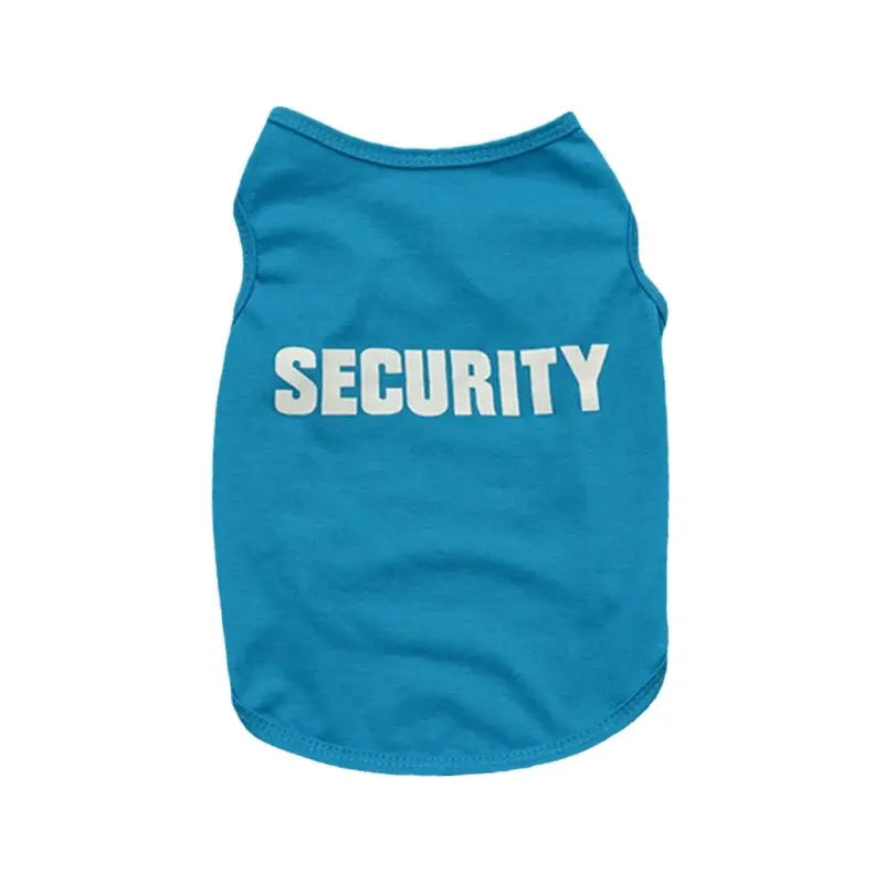 Security Clothing for Dogs Summer Pet T-shirt Costume