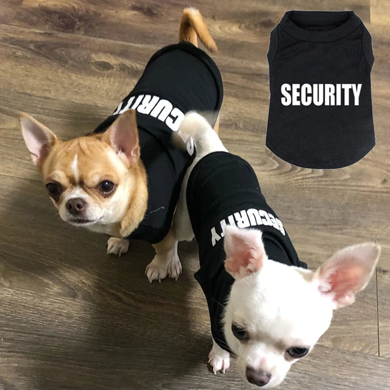Security Clothing for Dogs Summer Pet T-shirt Costume