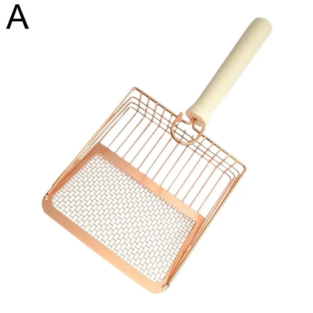 Dog Cat Clean Feces Supplies Stainless steel shovel Cat Litter Scoop Reduces Dust Metal Long Handle Scoop Pet Cleanning Tools ﻿