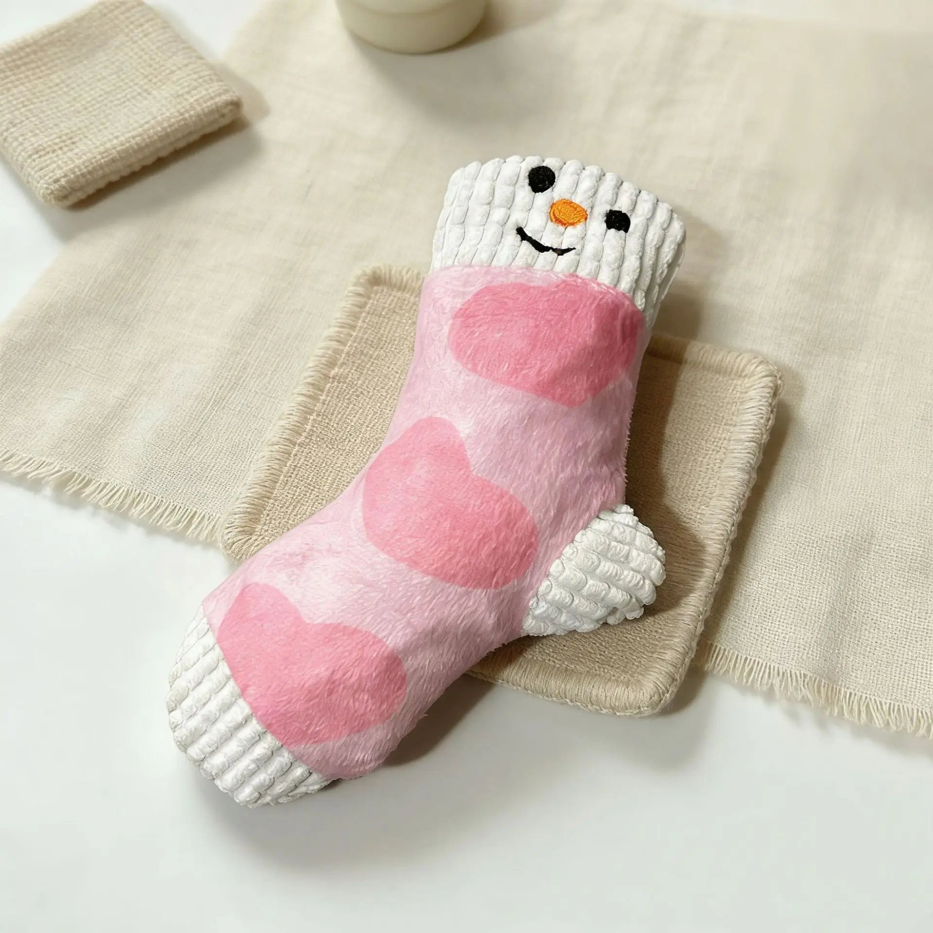 Cute Socks Plush Dog Play Toy Indestructible with Squeaker Food Hiding Pet Supplies Tooth Chew Safe Small Dog Tough Puppy Toys