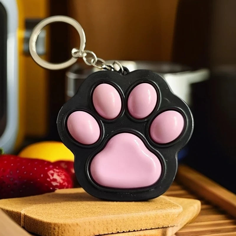 New Creative Personality Stress Relief Toy Cute Cat Paw Keyboard Key Chain Pendant Couple Bag Pendant Toy Gift