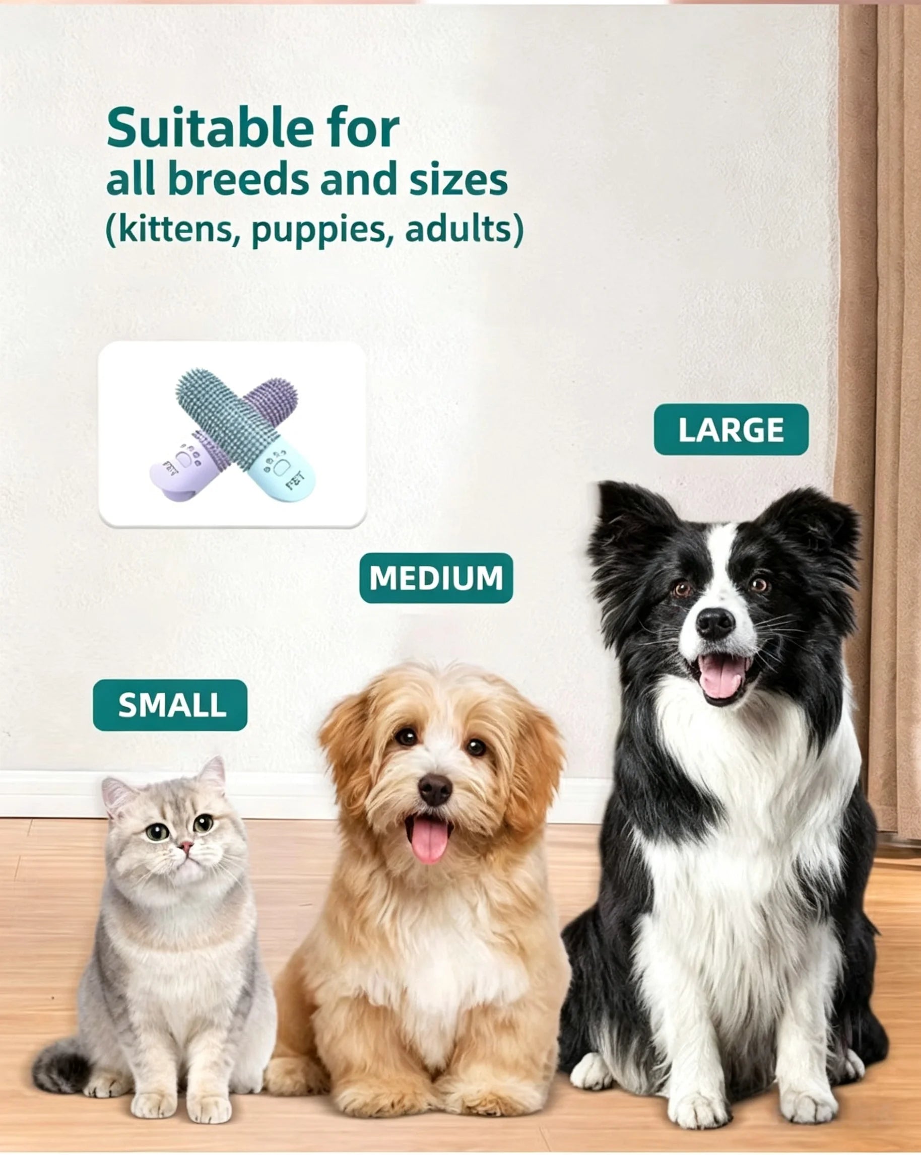 2/5Pcs Pet Soft Silicone Cleaning Toothbrush  Nail Brush Finger Brush Cat Dog Tooth Brush Dog Teeth Cleaning Tool Pet Products