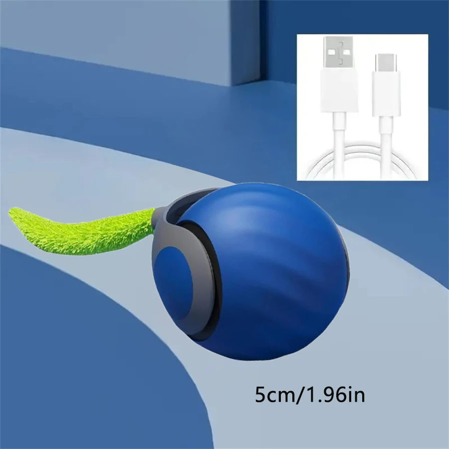 Smart Cat Toys Ball Automatic Interactive Pets Electric Rolling Teaser USB Rechargeable Kitty Moving Bouncing Ball Birthday Gift
