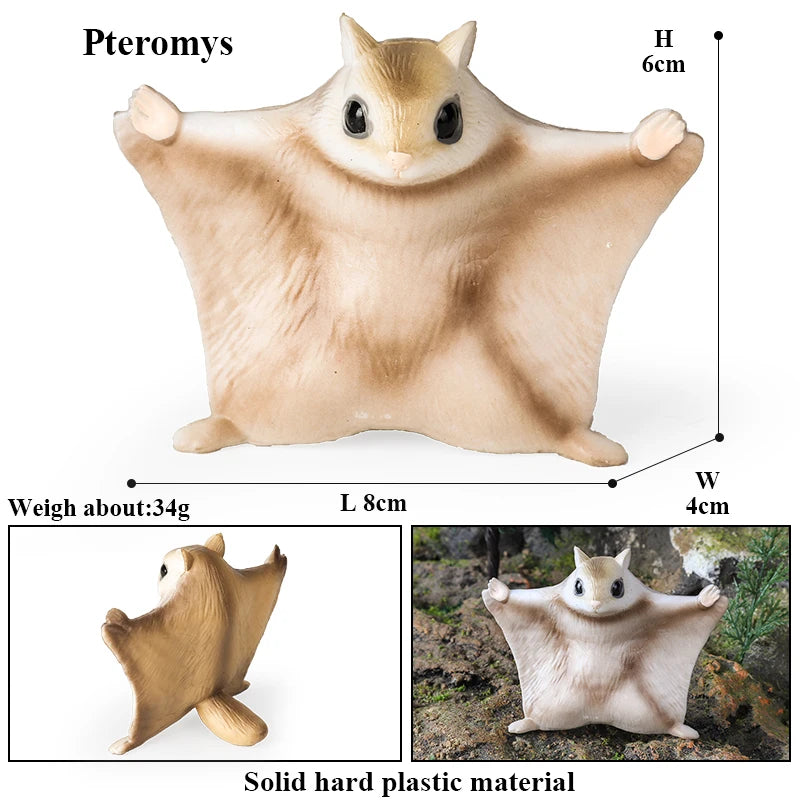 Oenux Cute Pet Model Frog Lizard Pig Hen Rabbit Shiba Inu Hamster Squirrel Otter Animals Figurine PVC Miniature Home Decor Kids
