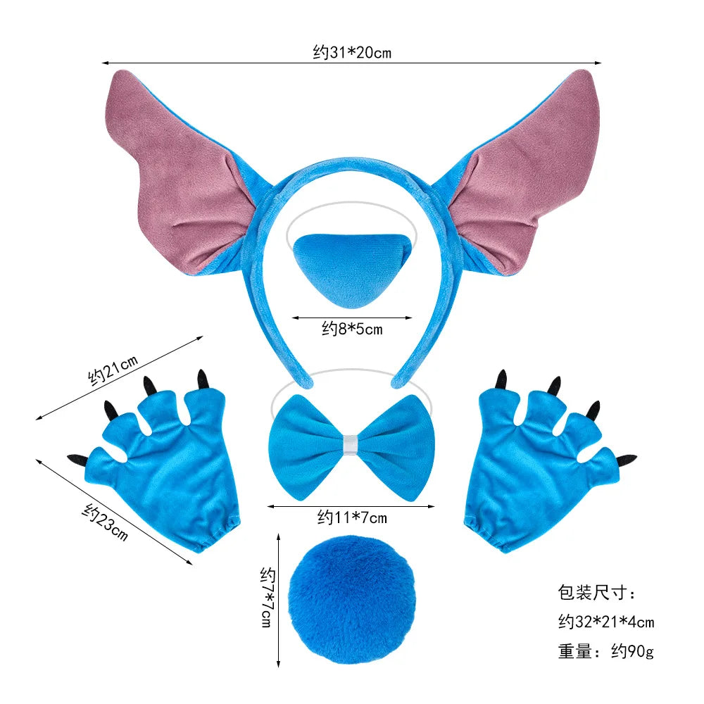 Hawaii Blue Monster Dog Costume Play Accessory Headband Bow Nose Kid Birthday Party Photography Props Experiment 626 Dress up