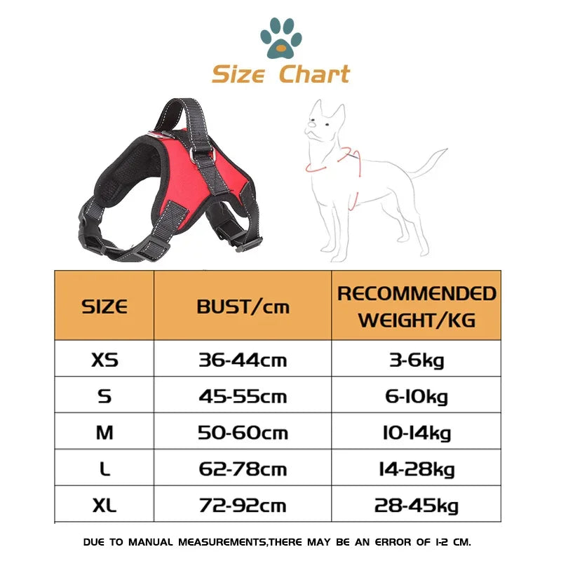 Saddle Dog Harness Reflective Adjustable Pet Harness No Pull Walking Training Small Medium Large Big Dogs Chest Strap Product