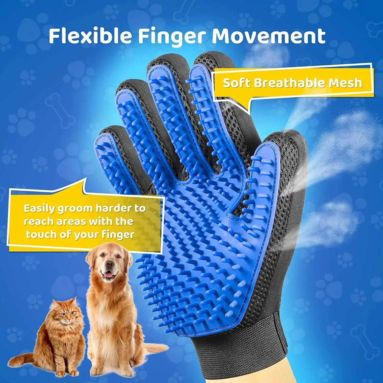 Pet Dog Glove for Dogs Cats Pet Products Supplies Pet Grooming Glove Gentle Efficient Hair Remover Mitt Cat Accessories