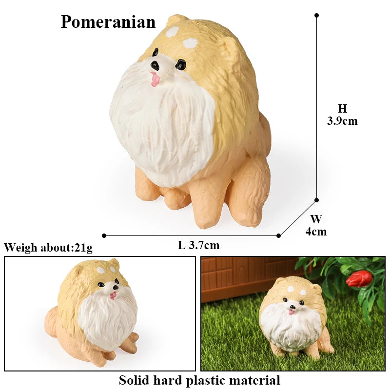 Oenux Cute Pet Model Frog Lizard Pig Hen Rabbit Shiba Inu Hamster Squirrel Otter Animals Figurine PVC Miniature Home Decor Kids