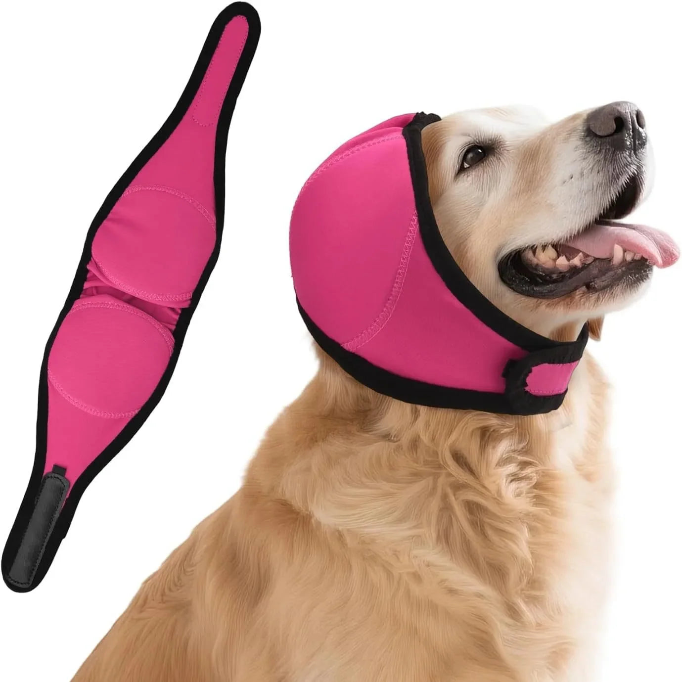 1pc Pet Grooming Hood, Dog Calming Cap Ear Cover, Anti-Scratch & Noise Reduction Head Wrap for Bathing, Drying Hair