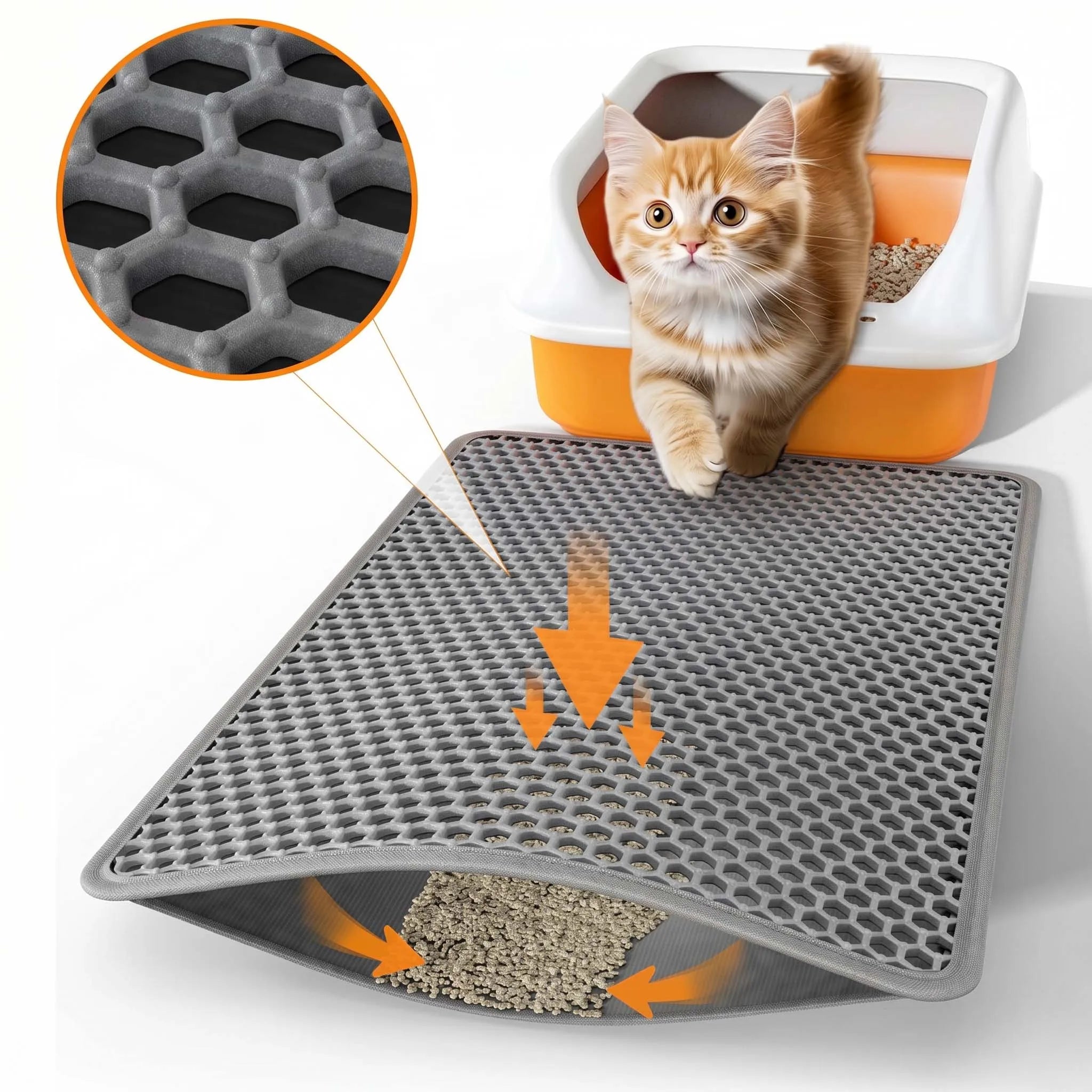 Double Layer Cat Litter Mat Heavy Duty Waterproof Cat litter box Washable Bed Mat Clean Pad Products Mat Pet Clean