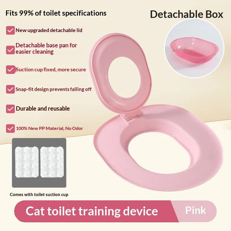 Best Plastic Cat Toilet Training Kit Reusable Puppy Cat Litter Mat Cat Toilet Trainer Toilet Pets Cleaning Cats Training Product