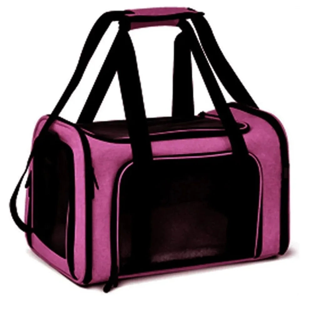 Portable Breathable Dog and Cat Carrying Bag - Soft Side-Back Bag - Pet Backpack - Pet Travel Bag - Travel and Play Pet Handbag
