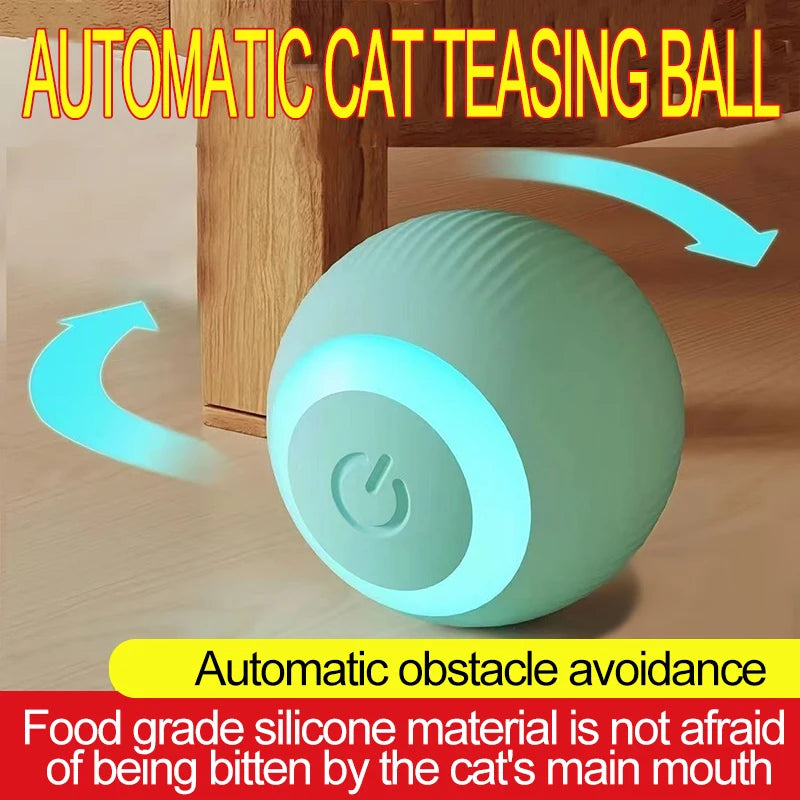 New Interactive Cat Ball Automatic Indoor Cat Toy Electric Roll Ball Cat Games MWJ01