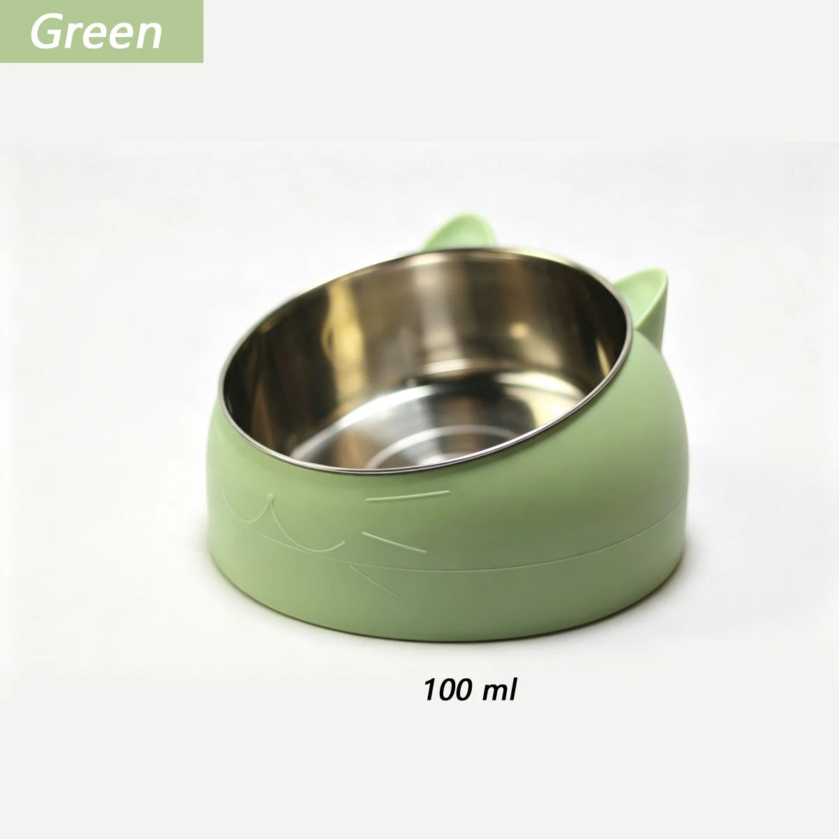 Stainless Steel Neck Guard Cat Bowl Pet Food Elevated Accessories Kitten Cats Articles Products Supplies Feeders Drinker Pets