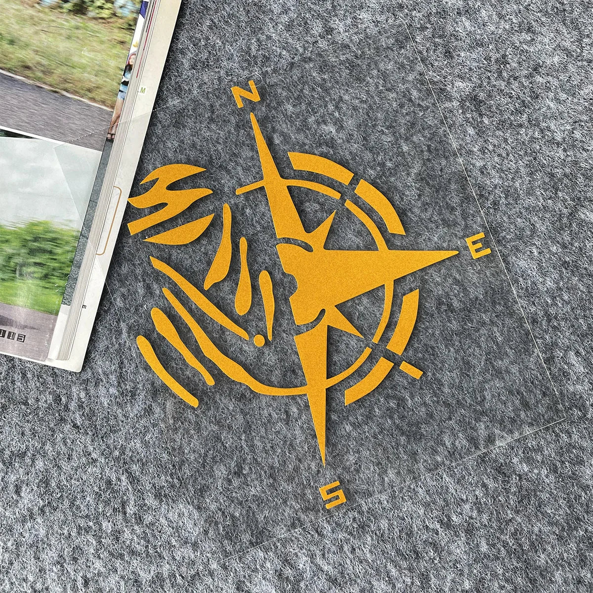 Compass Reflective Vinyl Motorbike Car Stickers Fuel Tank  Helmet Motorcycles Accessories For Voge 900 DSX Yamaha R3 Kawasaki