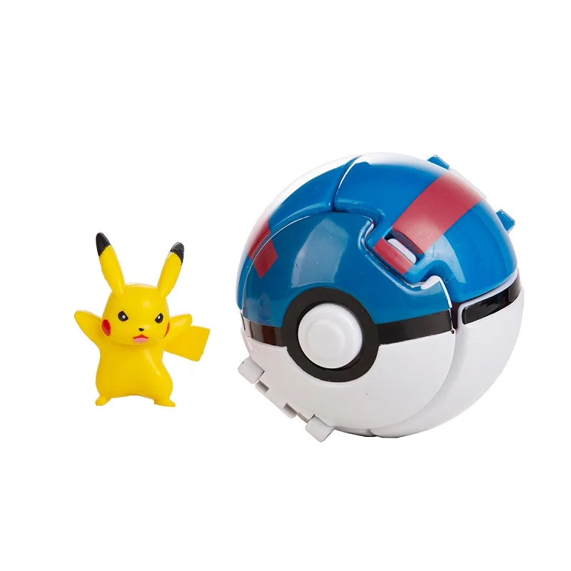 Pokemon Doll Ball Elf Pet Anime Action Doll Pikachu Charizard Mewtwo Bulbasaur Eevee Squirtle Eevee Pokeball Monster Toy Gift