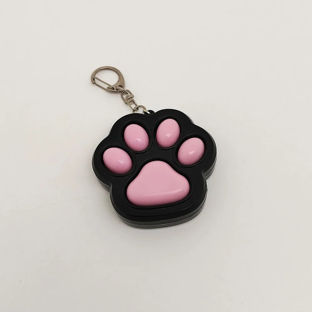 Cartoon Kawaii Cat Claw Button Decompression Toy Key Ring Pendant Cute Couple Car Bag Pendant Creative Keychain