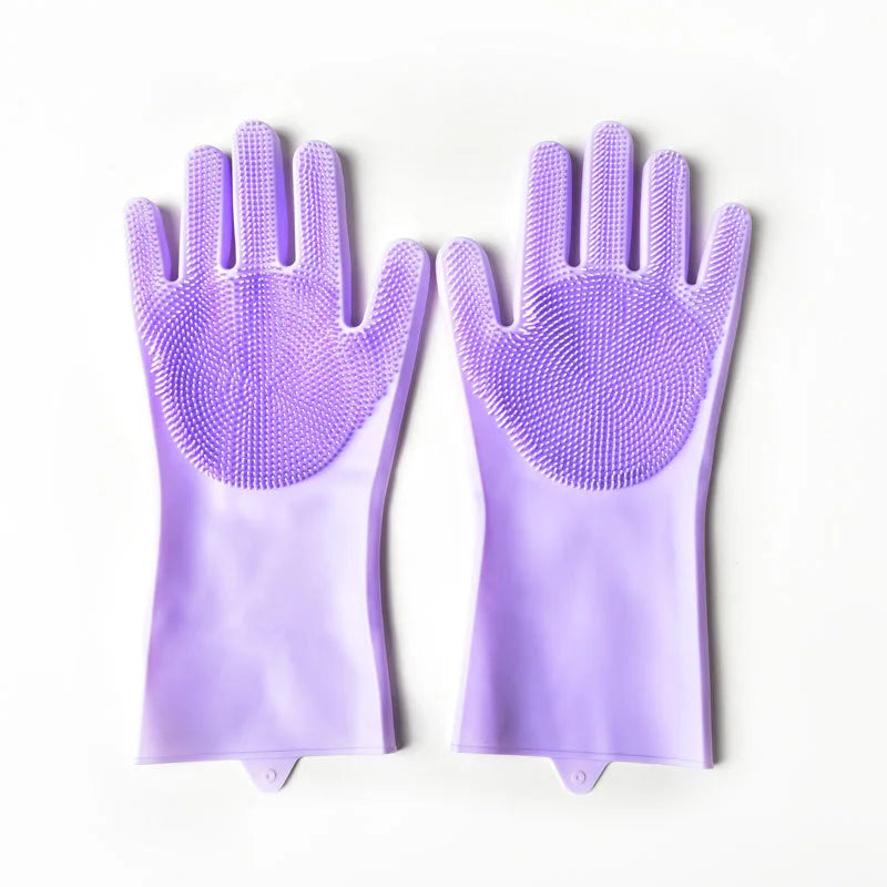 Pet Grooming Gloves for Dogs And Cats Silicone Bathing Shampoo Scrubber Dishwashing Cleaning Glove Hair Removal Multi-Functional