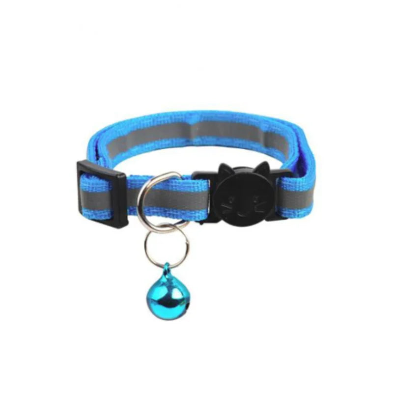 Reflective Breakaway Cat Collar Neck Ring Necklace Newborn Puppy Dog Collar Colorful Bell Collar for Cats Pet Kitten Products