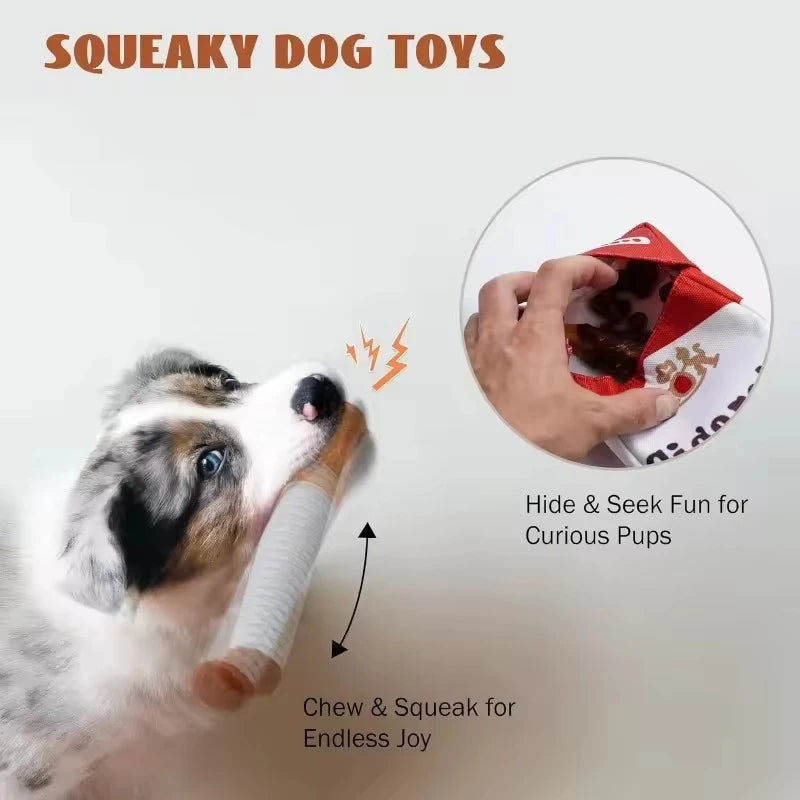 Simulated Cigarette Dog Toys Plush Dog Chew Toys Funny Interactive Sound Puppy Toy Creative Dog Squeak Toys Pet Products
