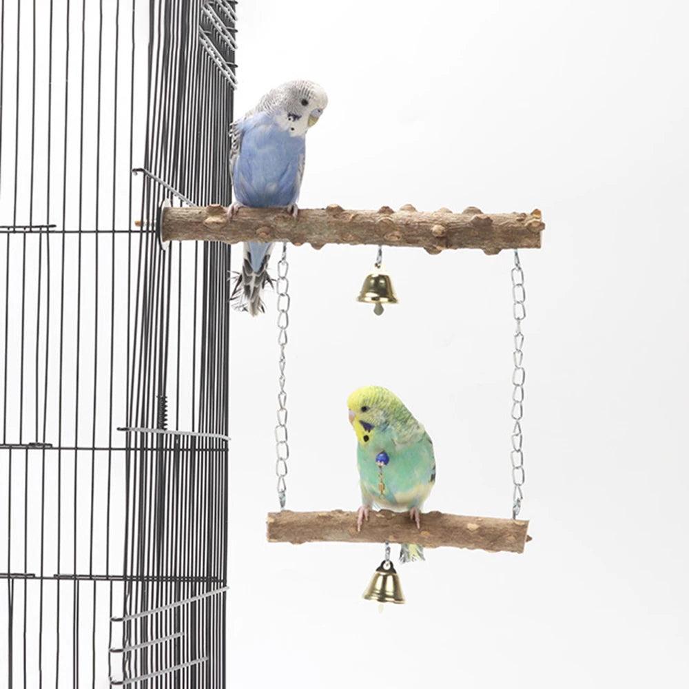 Pet Parrot Suspension Bridge Toys, Bird Toys, Swing Supplies, Claw Grinding, Pole Standing Birdcage Accessories