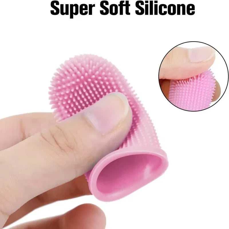 Super Soft Pet Finger Toothbrush for Dog Cat, Teeth Cleaning Breath Care Nontoxic Silicone Tooth Brush, Pet Products