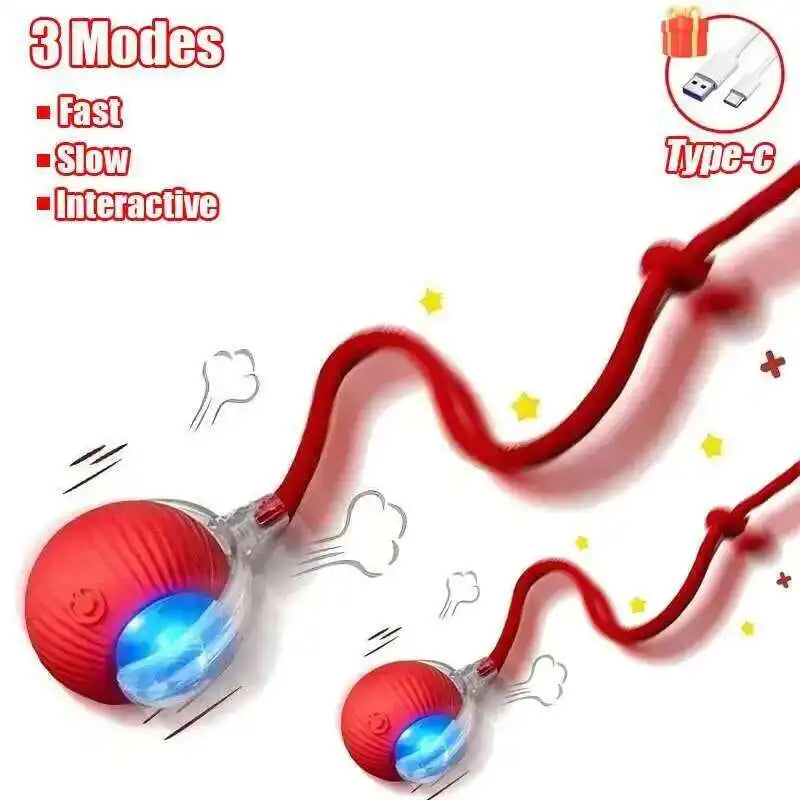 Smart Dog Interactive Ball Toys Automatic Rolling Ball Rechargeable Electric Pet Interactive Toy Dog Cat Training Imitate Mouse
