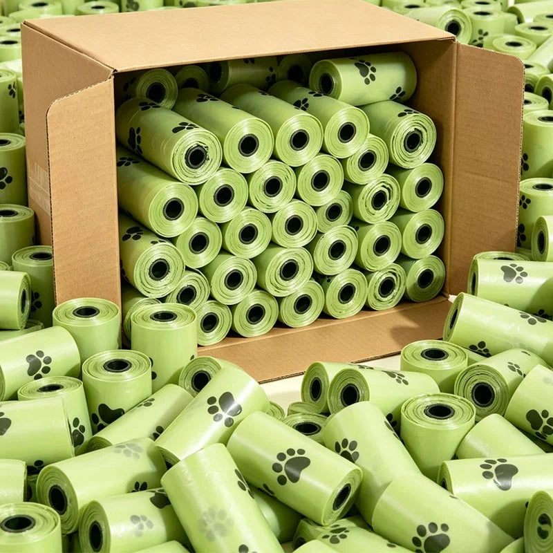 Pet Biodegradable Trash Bag Dog Poop Bags Bulk Biobase Scented Poo Bag Degradable Cat Waste Bags Dog Poop Dispenser Gifts