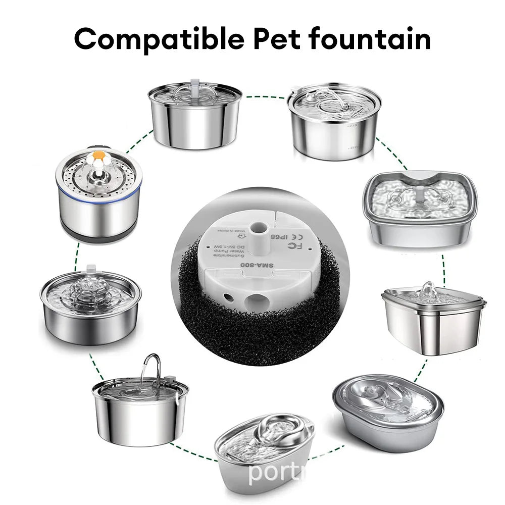 SMA-800 USB interface round water pump Stainless steel pet water dispenser pump Finished product