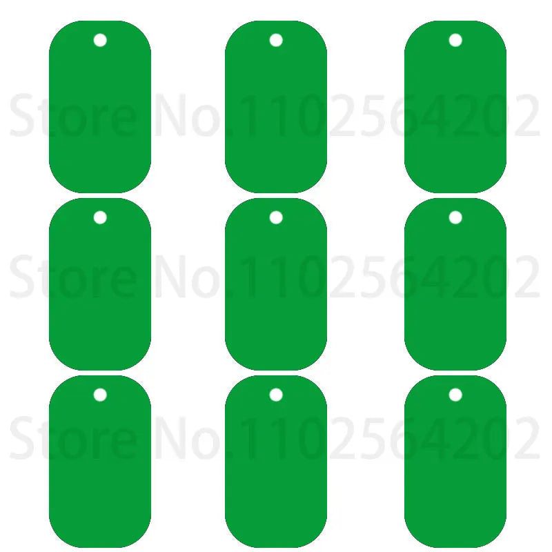 Number Tag Rectangular Aluminum Dog Plate Personalized Customized Keyring Club ID Card Anti-lost Series Keychain