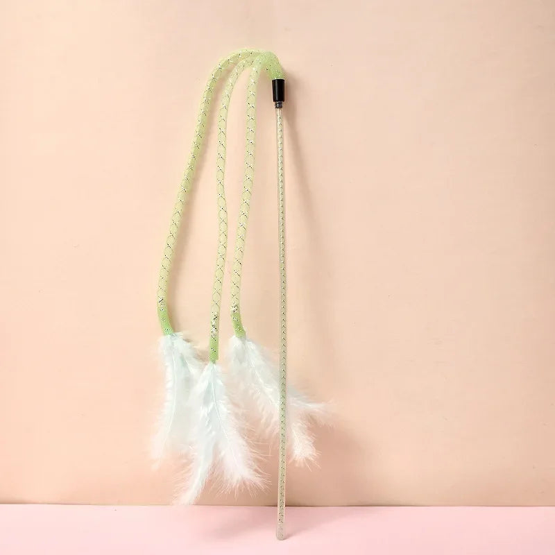 Cat Toy Self Hi Feather Toys for Cats Playing Stick Bite Resistant Cat Toys Interactive Funny Cats Toy with Bell Pet Products