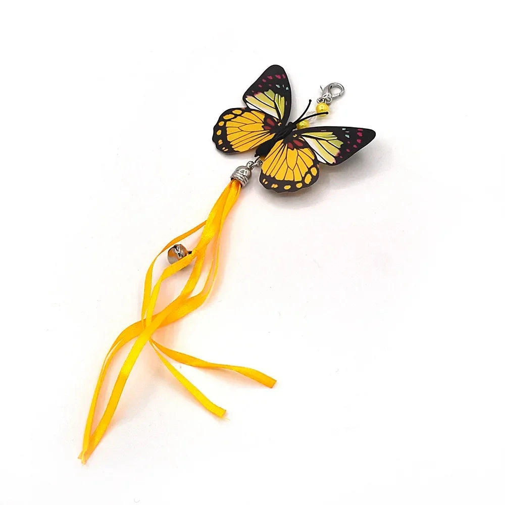 Cat Feather Toy Accessories False Birds Worm Toy with Bell Kitten Cat Toys Interactive Replacement Refill Foam Ball Training