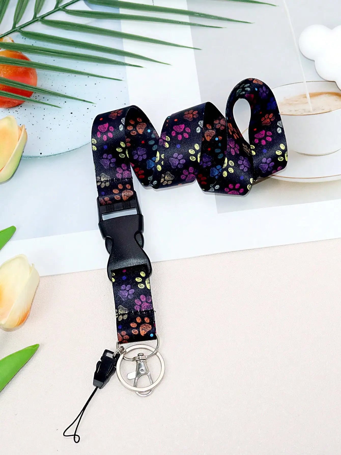 Mobile Phone Lanyard Colorful Dog Paws Neck Strap Keychain Lanyard for Credit ID Card Holder Keychain Key Ring Accessories