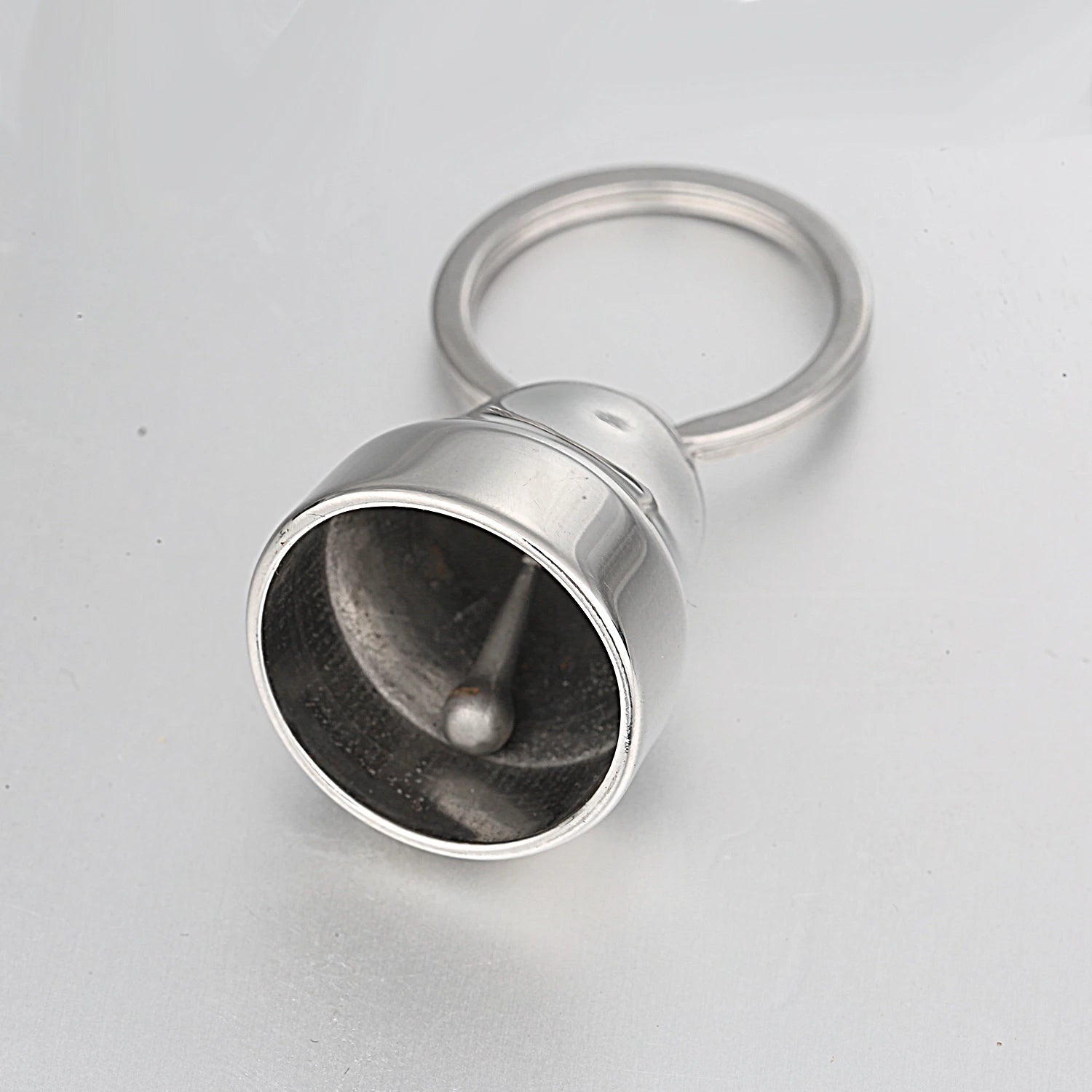 Motorcycle Guardian Bell Key Chain for Riders,Stainless Steel Biker Bells Accessories & Live To Ride for Luck
