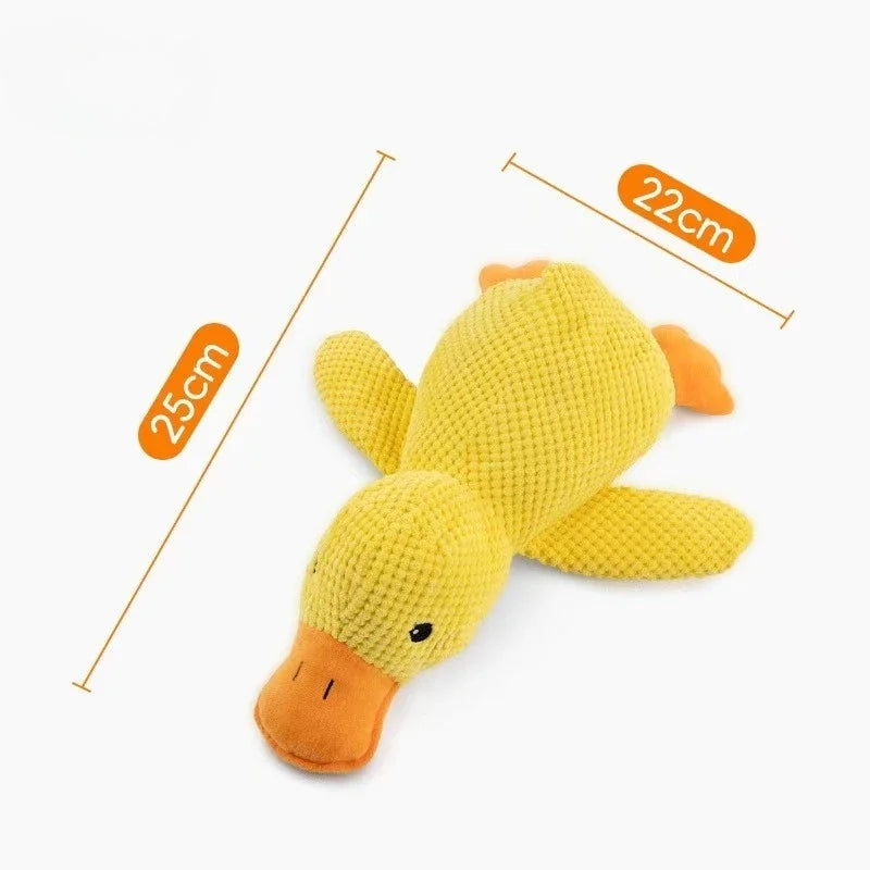 Cat Dog Chew Squeak Toy Plush Doll Companion Duck & Goose for Aggressive Chewers Interactive Pet Products