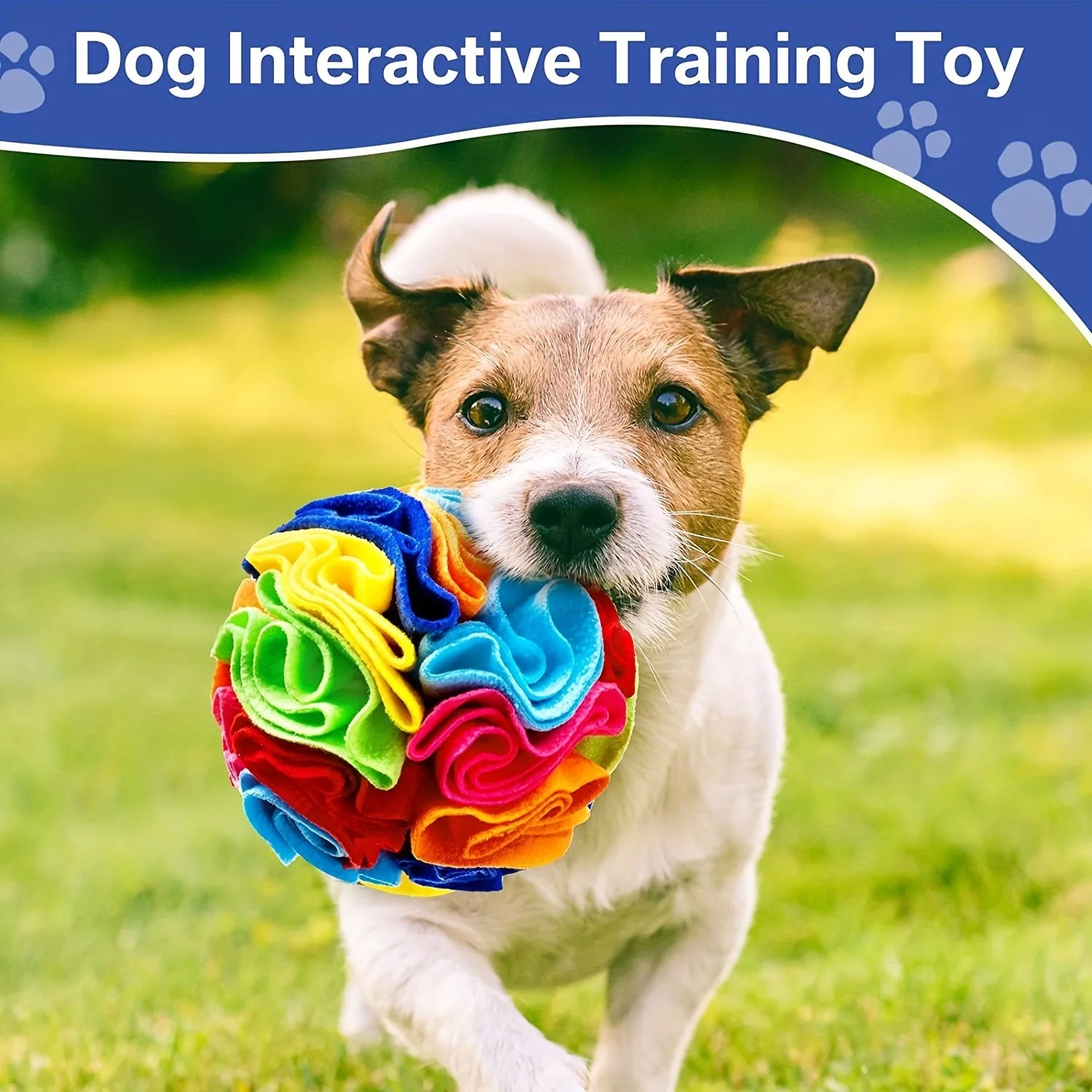 Interactive Dog Toys Snuffle Ball for Dogs Encourage Natural Foraging Skills, Snuffle Ball Dog Puzzle Toys Treat Ball for Large