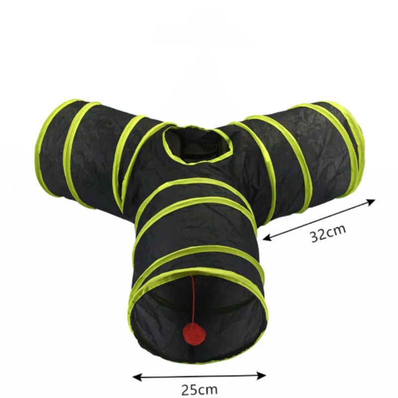 Hot Foldable Cat Tunnel Tube Interactive Fun Kitty Training Toy Boredom Buster for Puppy Kitten Pet Supplies Cat Accessory