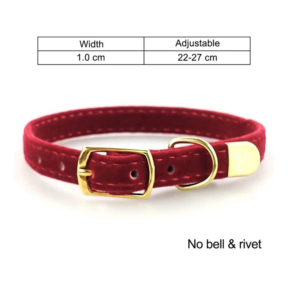 Cat Collar With Bell Safety Cat Collars Adjustable Puppy Dog Collar For Small Dog Kittens Solid Pet Collar Products Cat Necklace