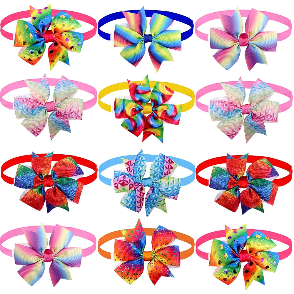 Handmade Bulk Pet Dog Bow Tie Bright Dogs Pets Accessories Cute Pet Dog Bowties Dog Grooming Products Pet Shop Dog Supplies