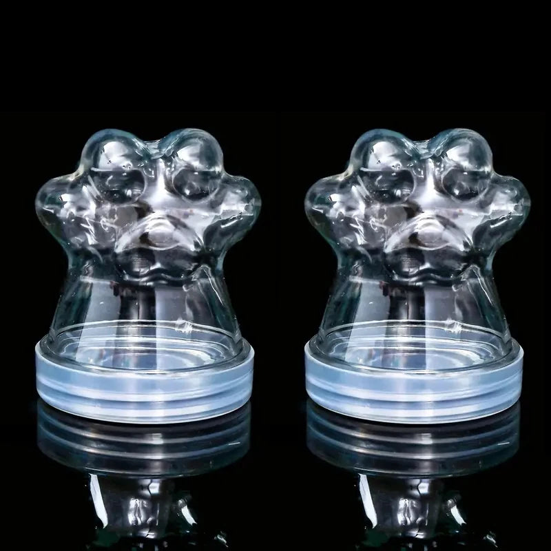 Transparent Pet Fur Keepsake Bottle Pet Cat Hair Storage Jar Kawaii Cat Paw Shape Candy Jars  Multi-purpose Pet Memorial Gift