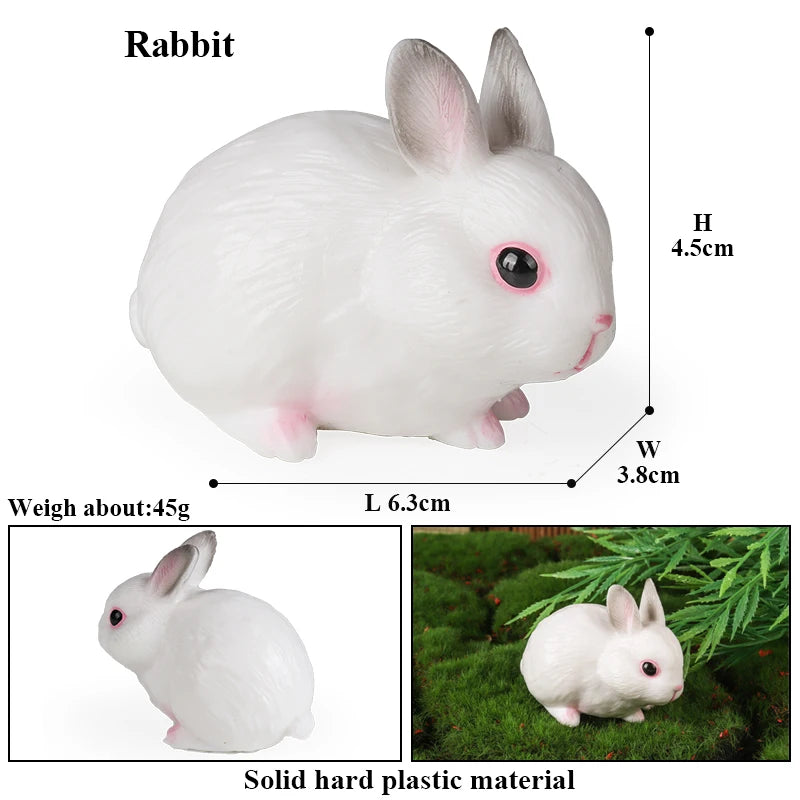 Oenux Cute Pet Model Frog Lizard Pig Hen Rabbit Shiba Inu Hamster Squirrel Otter Animals Figurine PVC Miniature Home Decor Kids