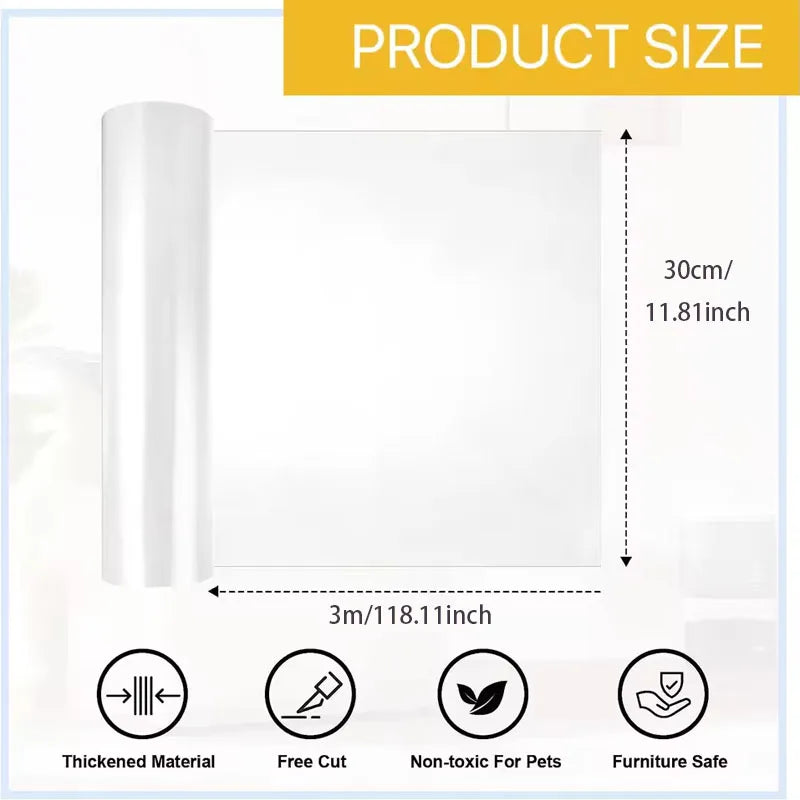 3m Accessories for Cats Sofa Protection Pads Furniture Protectors Cover Transparent PVC Self-adhesive Cat Supplies Pet Products