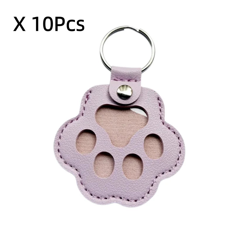 Dog Hair Collector Keychain Leather Pet Memorial Keepsake Fur Storage Pendant Charm Gift Keyring Anti Loss Pendant Accessories