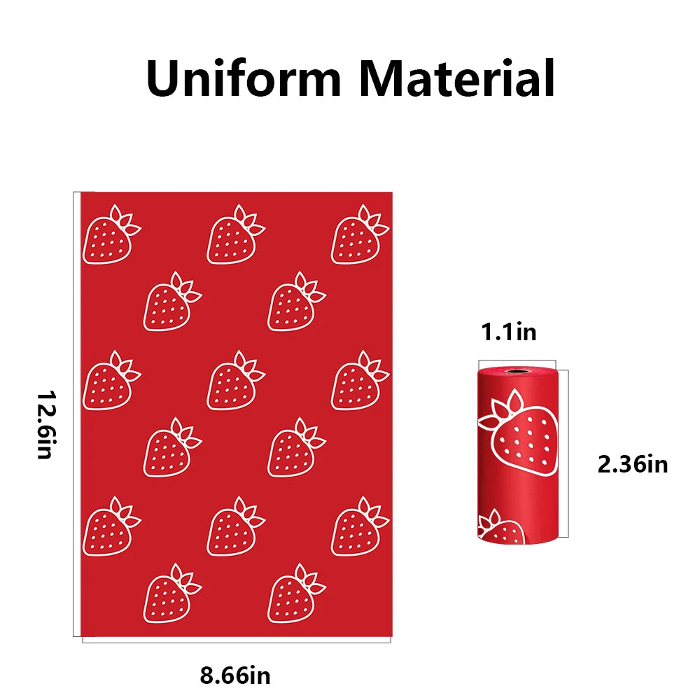 Photodegradable and Thickened Dog Feces Bag with Strawberry Fragrance and a Leak Proof Pet Feces Bag Dispenser