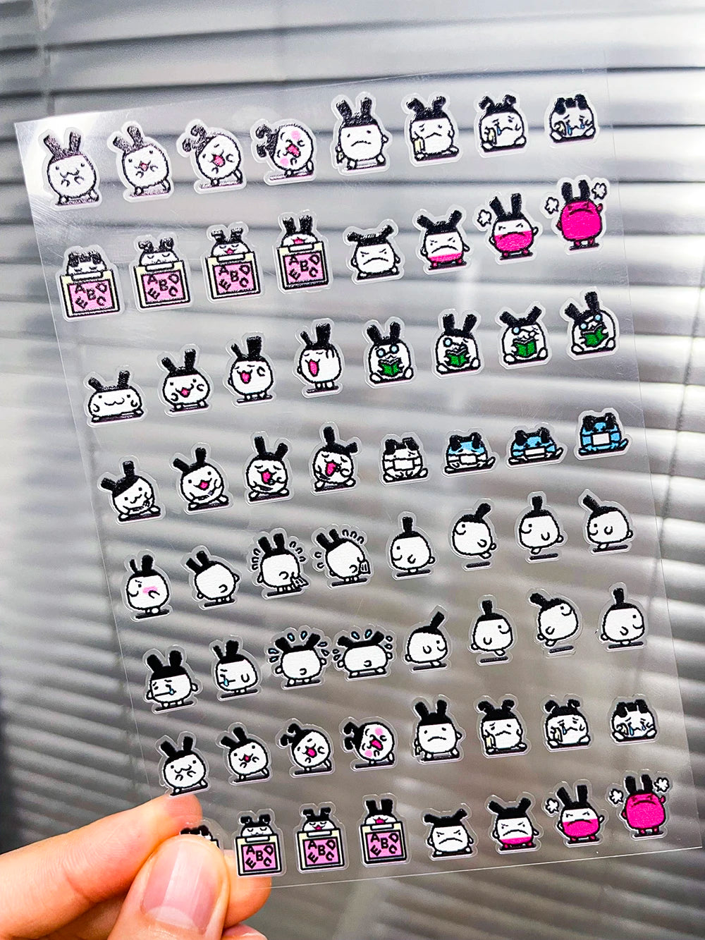 Kawaii Y2K Cute Pet Japanese Anime Self Adhesive Nail Sliders Pixel Style Mini Hand Account Diy Accessory Korean Nail Sticker
