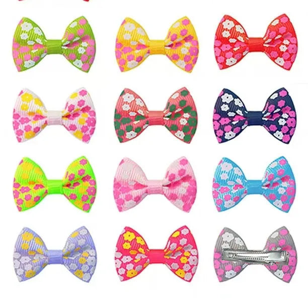 10/20Pcs Dot Pet Grooming Hair Clips Dog Cat Bows Hairpin Pet Girls Barrette for Small Dogs Supplies Pet Hair Grooming Acce