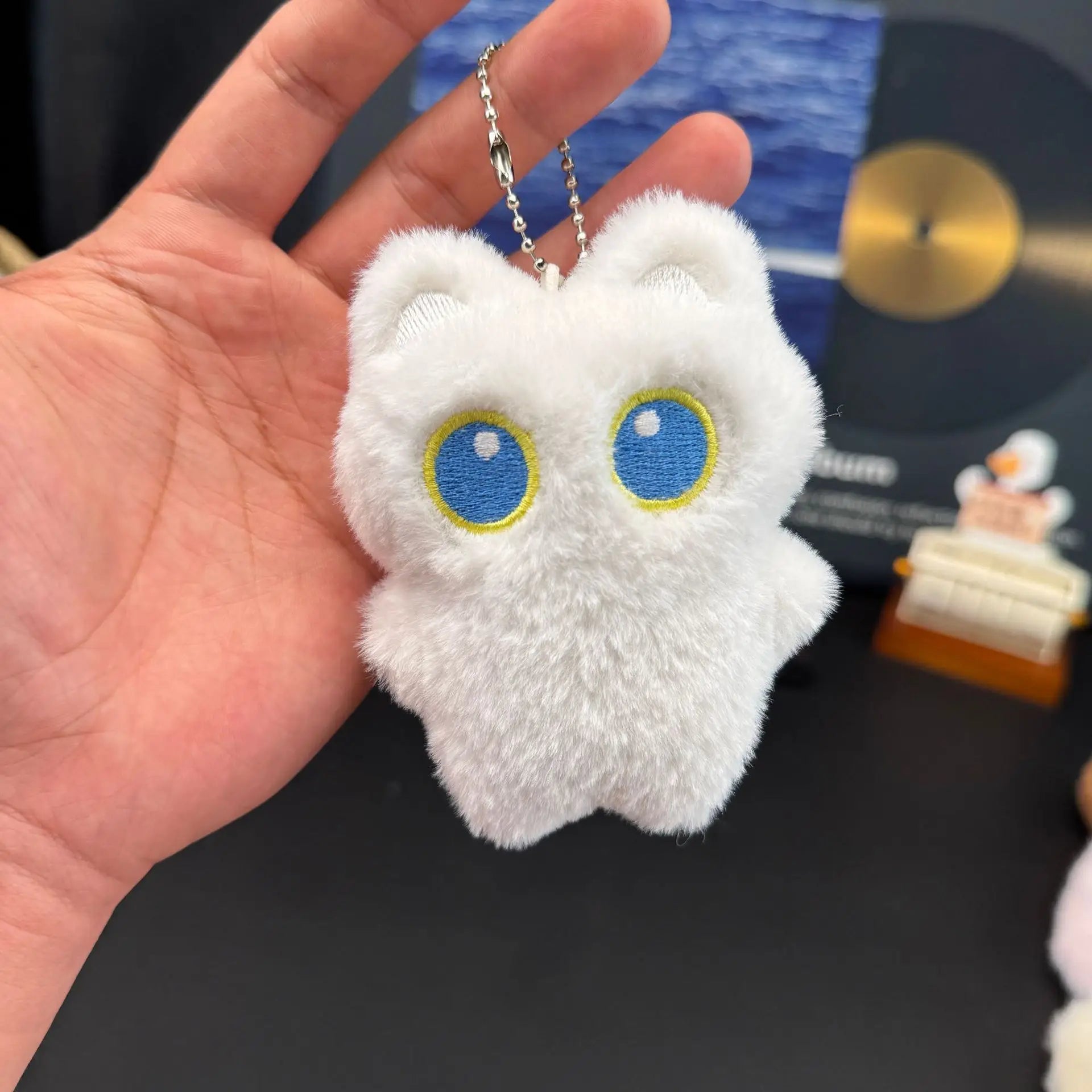 Cute Black Cat Plush Toy Keychain Cartoon Kitten Soft Stuffed Doll Pendant Car Key Backpack Bag Decoration Doll Pendant Keychain