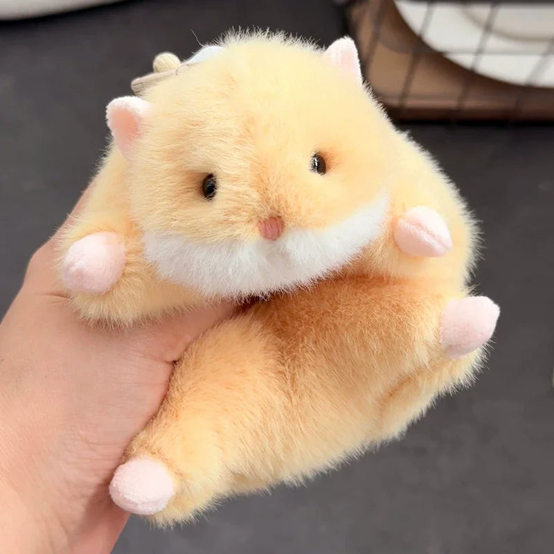 New Products In Stock Kawaii Golden Bear Little Hamster Plush Toy Cartoon Cute Pet Keychain Bag Pendant Festival Surprise Gift