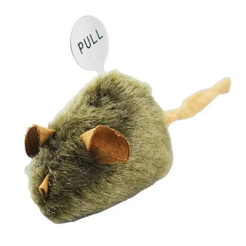 Funny Plush Cat Toy Simulation Mouse Automatic Chirping Interactive Mice Cat Toy Bite Resistance Pet Cat Toys Kitten Supplies