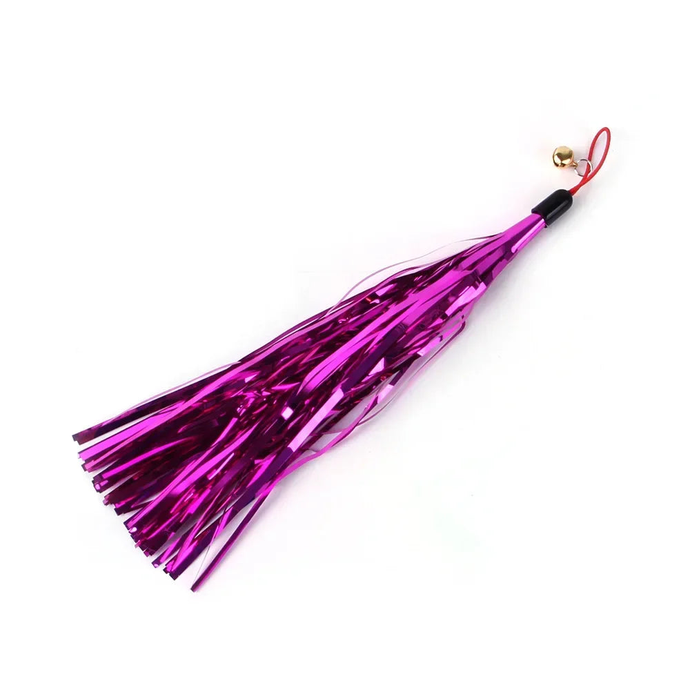 Cat Feather Toy Accessories False Birds Worm Toy with Bell Kitten Cat Toys Interactive Replacement Refill Foam Ball Training